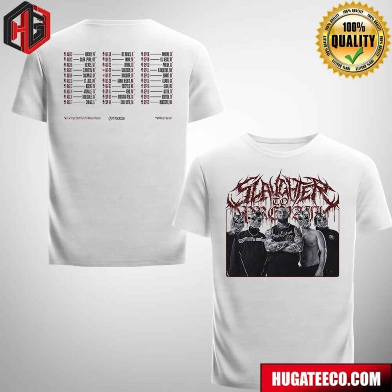 Slaughter To Prevail US And Canada Tour 2024 With Marilyn Manson And Five Finger Death Punch Schedule List Two Sides T-Shirt