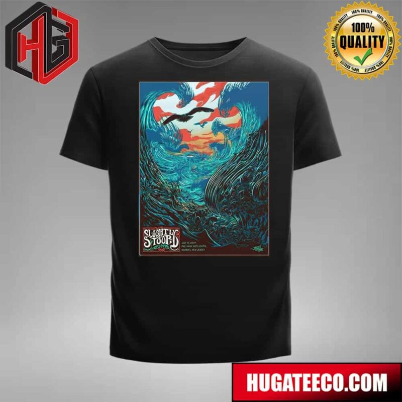 Slightly Stoopid Show On July 12 2024 In Holmdel Nj At Pnc Bank Arts Center With Dirty Heads Common Kings And The Elovaters T-Shirt