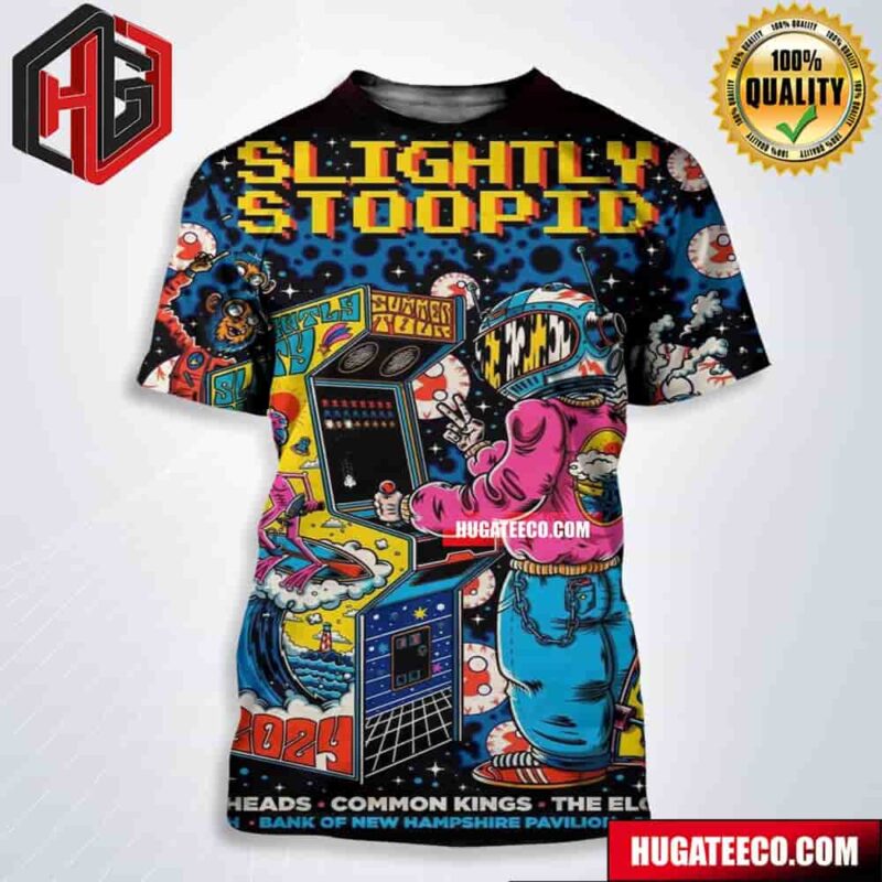 Slightly Stoopid With Dirty Heads Common Kings And The Elovaters On Past July 14th 2024 At Gilford Nh At Bank Of Nh Pavilion All Over Print Shirt