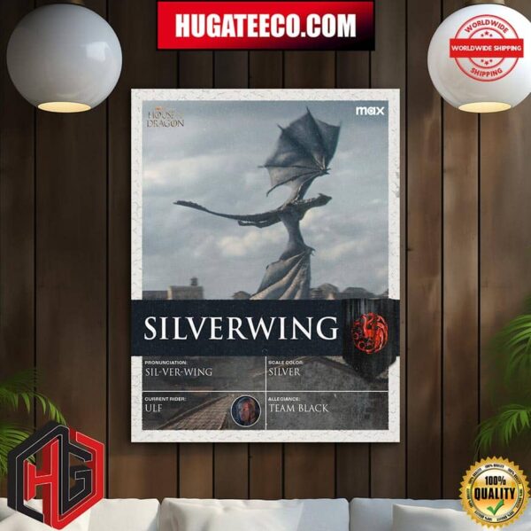 Sliverwing Current Rider Ulf Allegiance Team Black In House Of The Dragon Home Decor Poster Canvas
