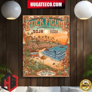 Stick Figure With Special Guest Soja Little Stranger In Sandiego Ca At The Rady Shell At Jacobs Park On July 13th 2024 Home Decor Poster Canvas