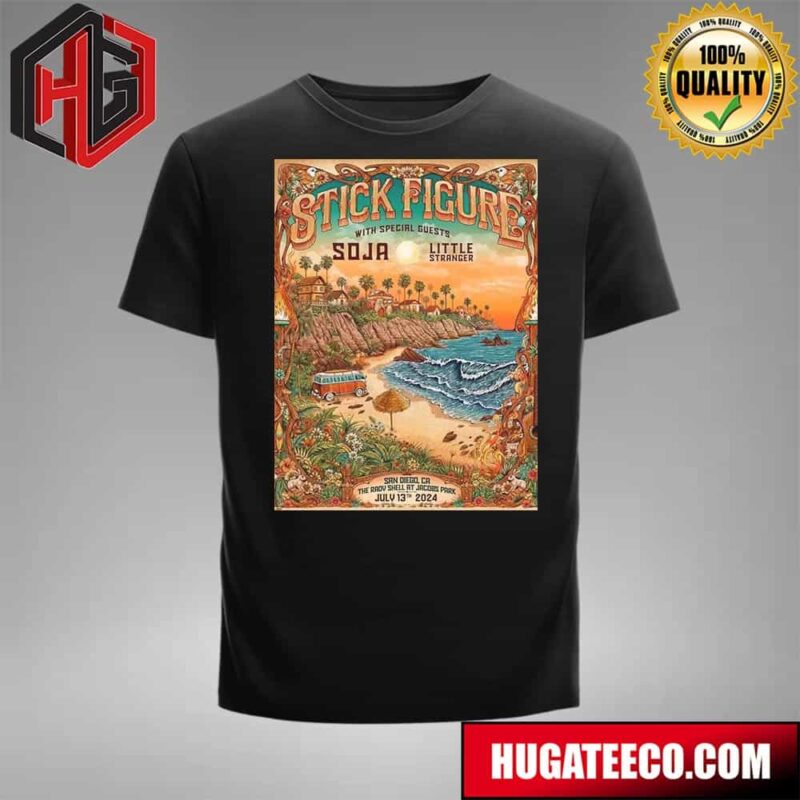 Stick Figure With Special Guest Soja Little Stranger In Sandiego Ca At The Rady Shell At Jacobs Park On July 13th 2024 T-Shirt