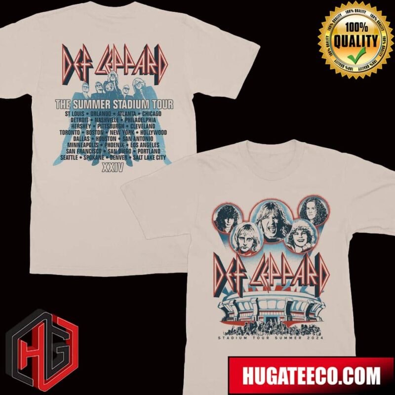 Summer Stadium Tour 2024 Def Leppard E-Comm Exclusive Locations T-Shirt
