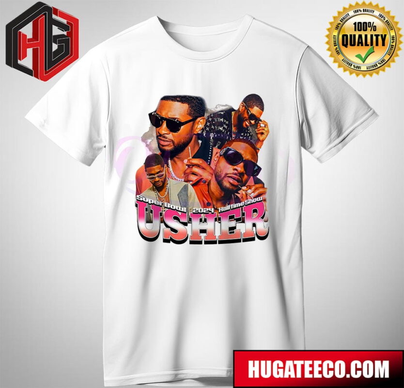 Super Bowl 2024 Halftime Show Usher Merch T-Shirt