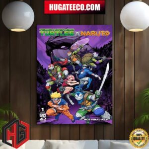 Teenage Mutant Ninja Tutles X Naruto Comic Crossover Poster Not Final Art Home Decor Poster Canvas
