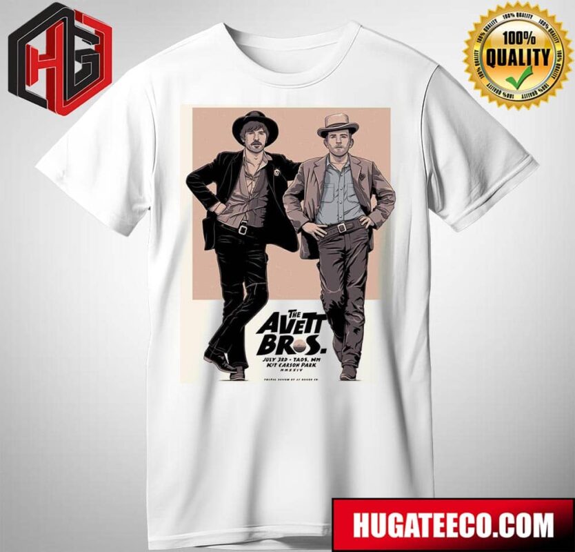 The Avett Brothers Poster For July 3rd Show At Kit Carson Park T-Shirt