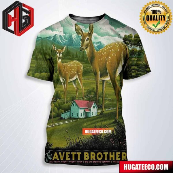 The Avett Brothers Show On July Tenth 2024 At Big Sky Brewing Company In Missoula Montana All Over Print Shirt