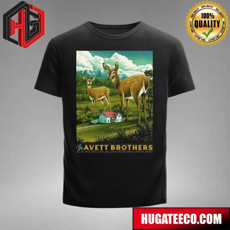 The Avett Brothers Show On July Tenth 2024 At Big Sky Brewing Company In Missoula Montana Merchandise T-Shirt