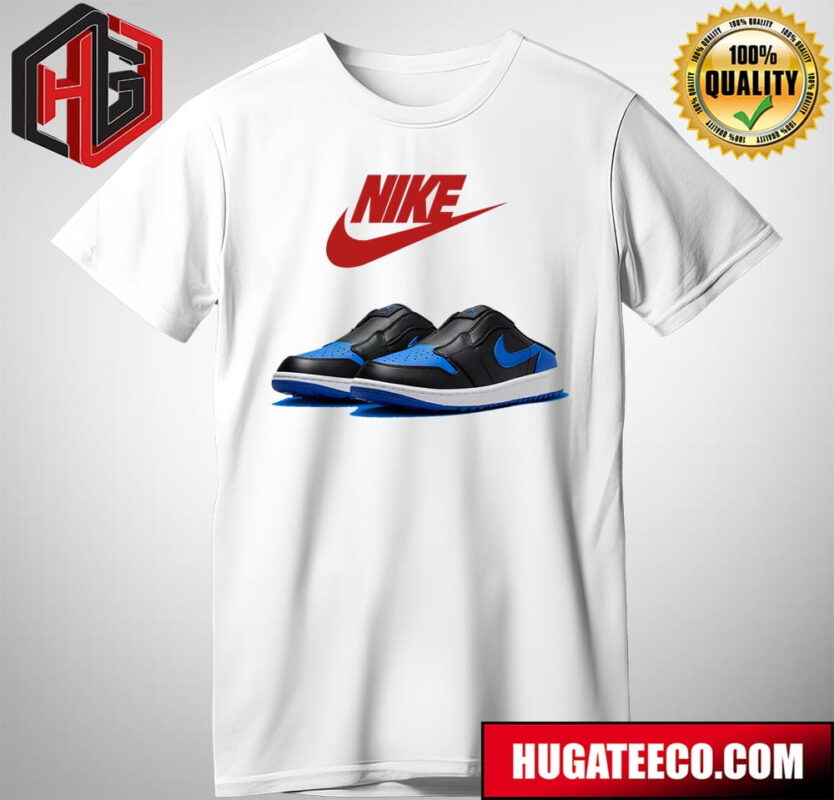 The Nike Air Jordan 1 OG Royal Returns As A Golf Mule Sneaker T-Shirt