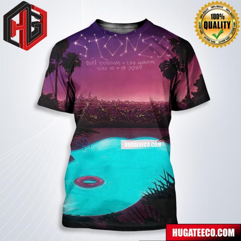 The Rolling Stones Merch For The Show At Sofi Stadium In Los Angeles On July 10-13 2024 Merchandise All Over Print Shirt