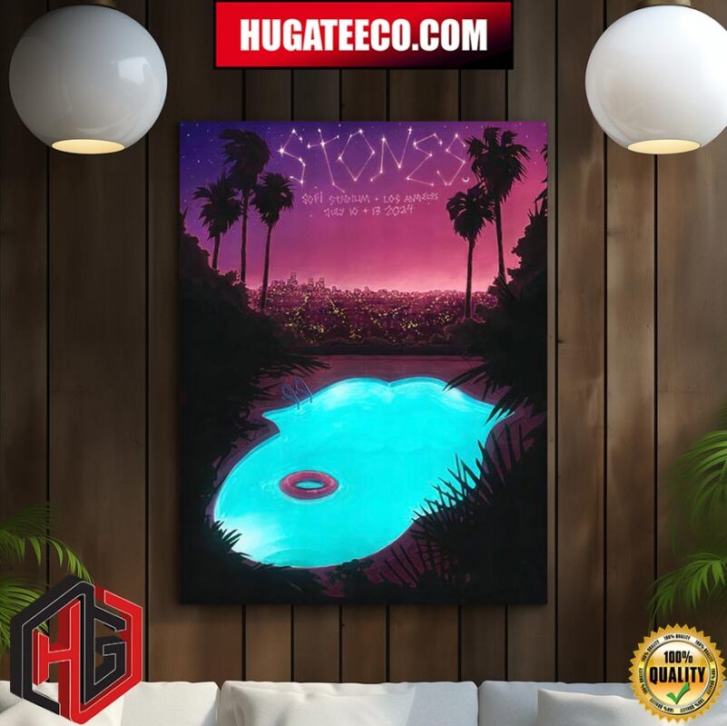 The Rolling Stones Merch For The Show At Sofi Stadium In Los Angeles On July 10-13 2024 Merchandise Home Decor Poster Canvas