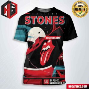 The Rolling Stones Merchandise For The Concert At BC Place In Vancouver BC On 5 July 2024 All Over Print Shirt