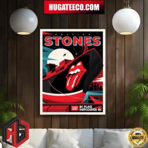 The Rolling Stones Merchandise For The Concert At BC Place In Vancouver BC On 5 July 2024 Home Decor Poster Canvas