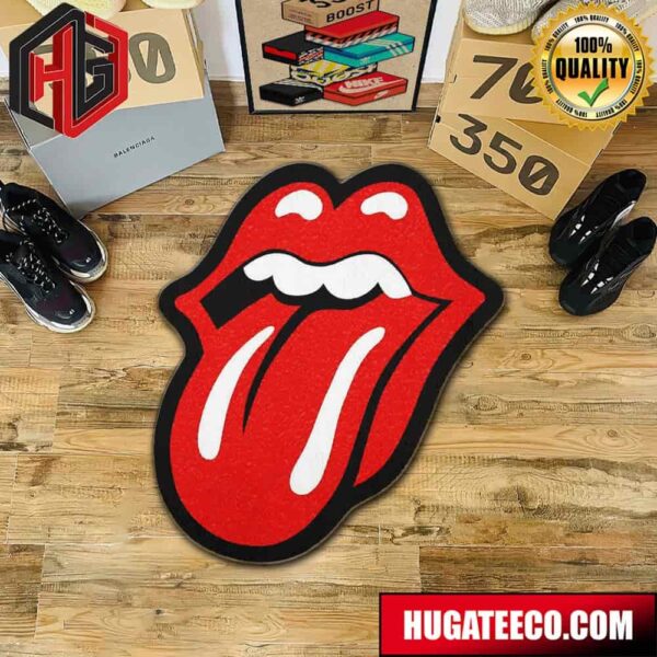 The Rolling Stones Tongue And Lips Logo Merchandise Home Decor For Living Room And Bed Room Custom Rug Carpet
