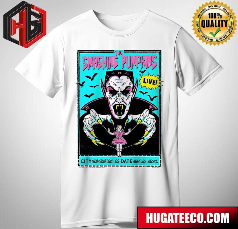 The Smashing Pumpkins Huge Stadium Tuor World Is A Vampire Girl Live Show In Washington Dc Date July 29 20204 Unisex T-Shirt