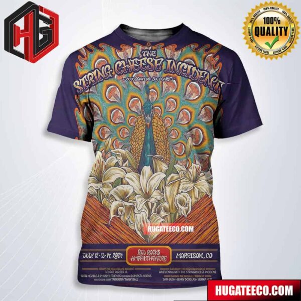 The String Cheese Incident Celebrating 30 Years On July 12-13-14 2024 At Red Rocks Amphitheatre Morrison Co All Over Print Shirt