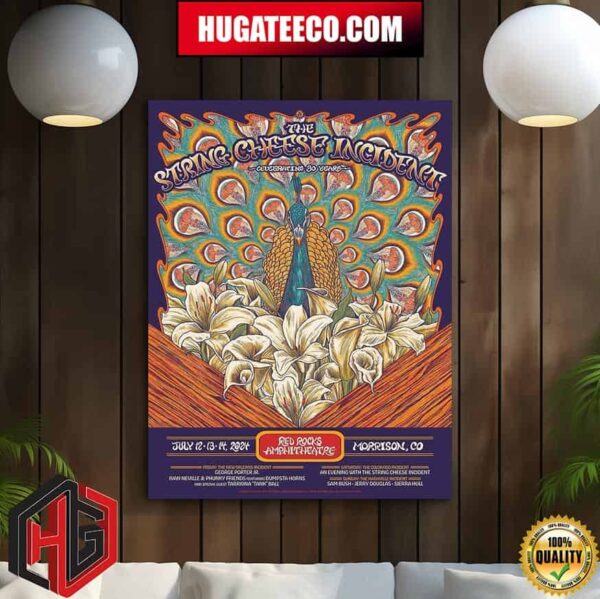 The String Cheese Incident Celebrating 30 Years On July 12-13-14 2024 At Red Rocks Amphitheatre Morrison Co Home Decor Poster Canvas