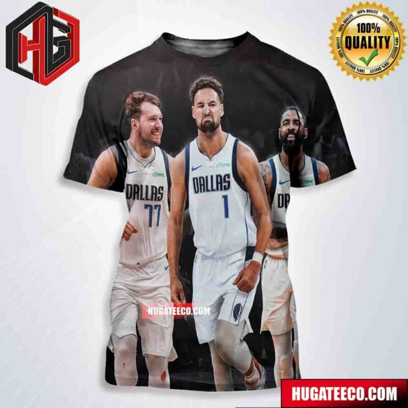 Trio Klay Thompson Kyrie Irving And Luka Doncic Dallas Mavericks All Over Print Shirt