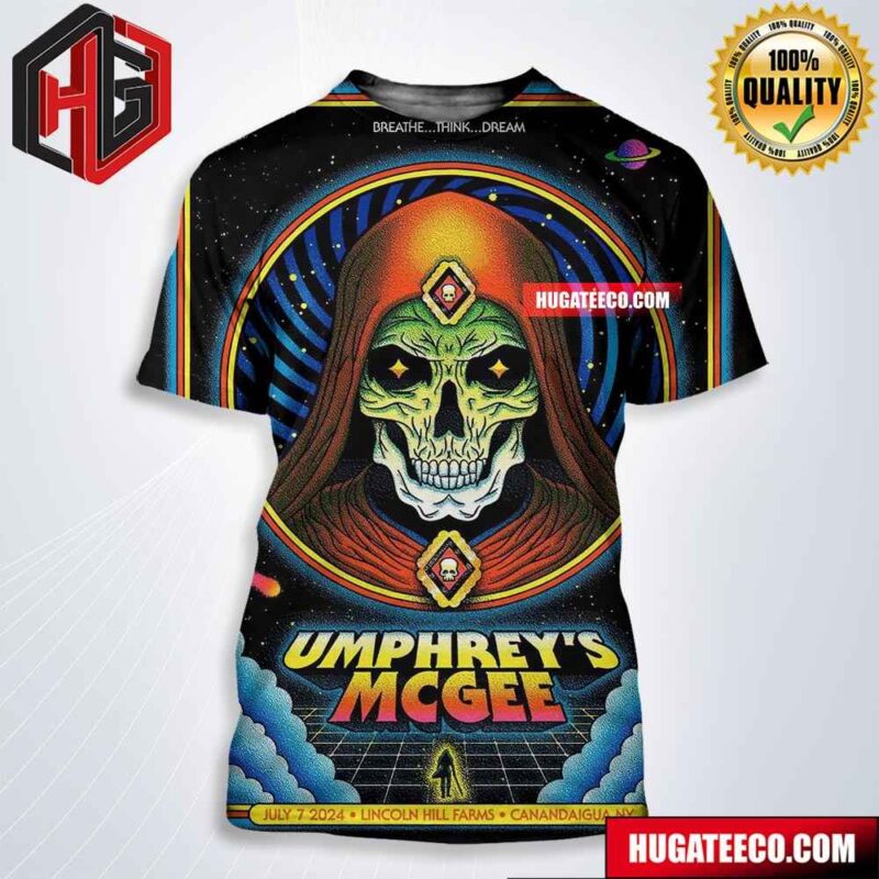 Umphrey’s Mcgee Finish Trekking Through The Northeast On July 7 2024 In Canandaigua Ny For A Rock Show At Lincoln Hill Farms All Over Print Shirt