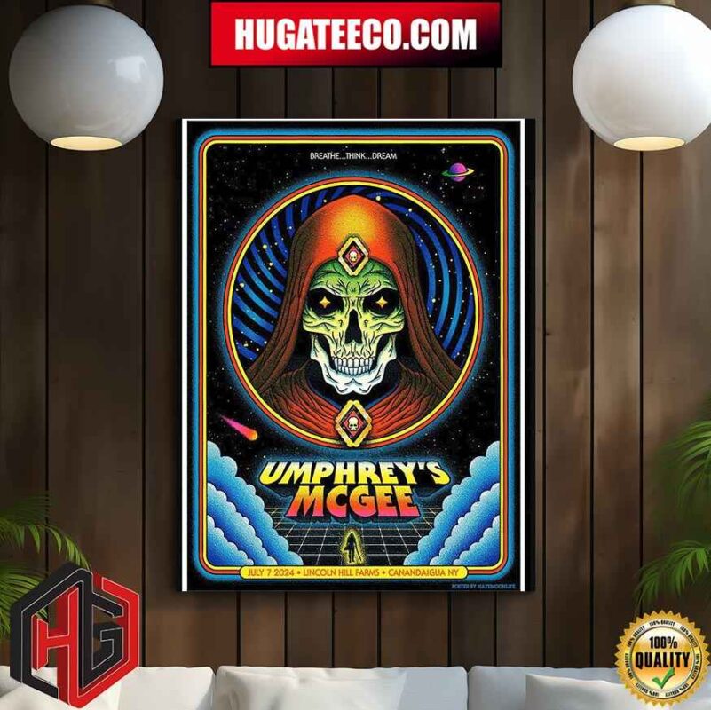 Umphrey’s Mcgee Finish Trekking Through The Northeast On July 7 2024 In Canandaigua Ny For A Rock Show At Lincoln Hill Farms Poster Canvas
