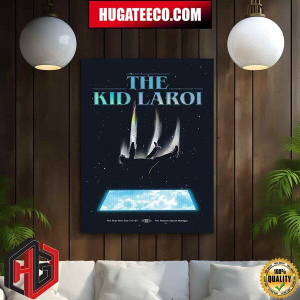 Vip Poster For Tonight?s The Kid Laroi The First Time Tour On July 3rd 2024 At The Fillmore Detroit Home Decor Poster Canvas