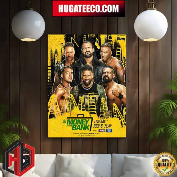 WWE Money In The Bank Match Presented By The Boys Live Sat July 6 Home Decor Poster Canvas