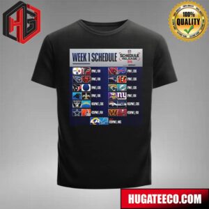 Week 1 Schedule List NFL 2024 T-Shirt