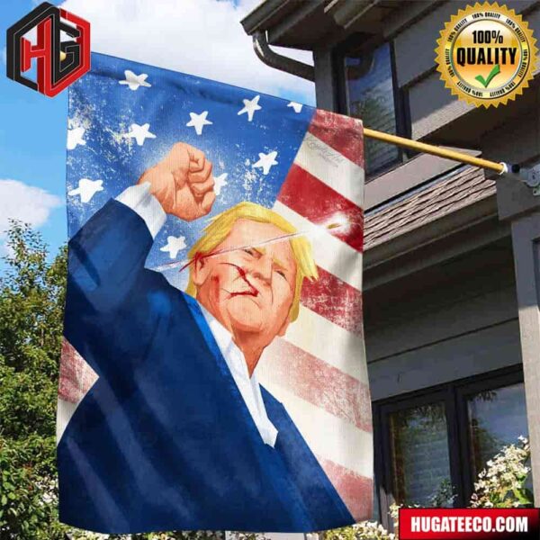 Wishing Donald Trump A Swift And Complete Recovery Trump Assasination Attempt Garden House Flag