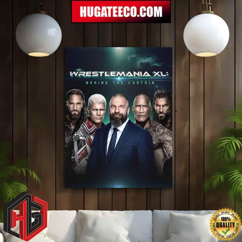 Wrestlemania Xl Behind The Curtain On WWE Home Decor Poster Canvas
