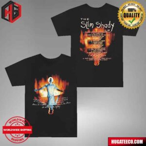 Eminem The Slim Shady LP 25th Anniversary Fire Two Sides T-Shirt