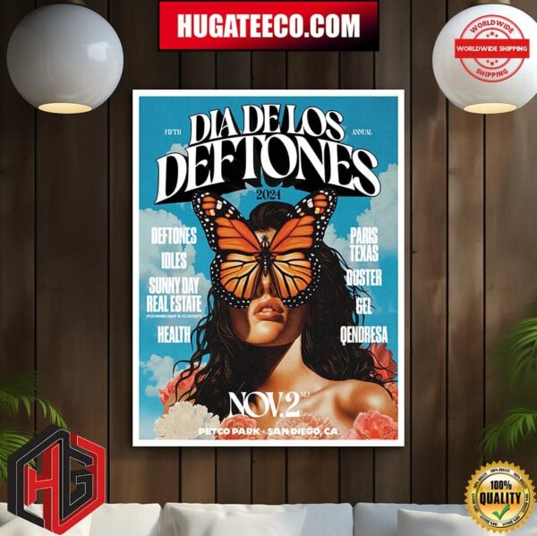 5th Annual Dia De Los Deftones Line Up At Petco Park Sandiego CA Nov 2 2024 Home Decor Poster Canvas