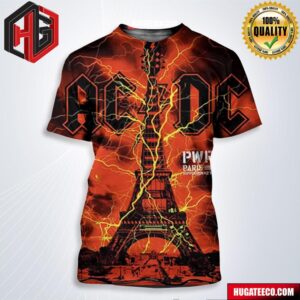 AC DC Paris PWR Up Tour 2024 On 14 08 2024 At Hippodrome Paris Longchamp Merch All Over Print Shirt