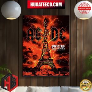 AC DC Paris PWR Up Tour 2024 On 14 08 2024 At Hippodrome Paris Longchamp Merch Home Decor Poster Canvas