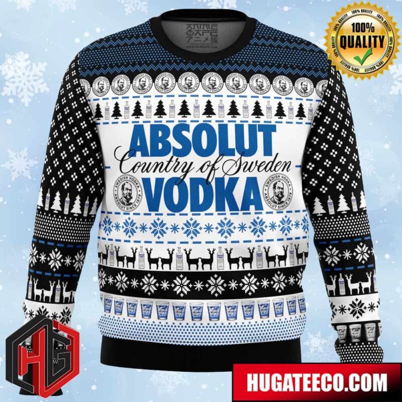 Absolut Vodka Anime Ape Chirstmas Gifts 2024 Xmas For Family And Friends Ugly Sweater