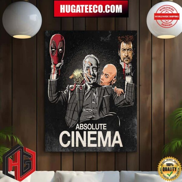 Absolute Cinema Design By Butcher Billy Funny Martin Scorsese And Deadpool And Wolverine Poster Canvas