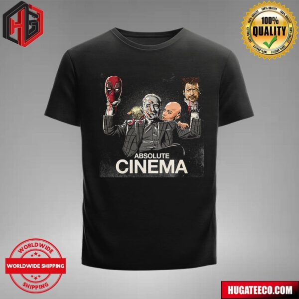 Absolute Cinema Design By Butcher Billy Funny Martin Scorsese And Deadpool And Wolverine T-Shirt