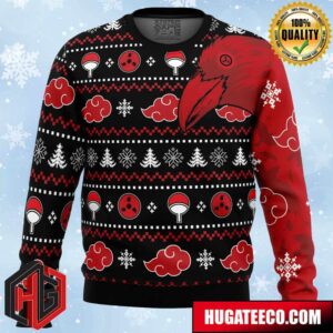 Akatsuki Itachi Symbolic Crows Naruto Christmas Sweater Anime Ape Chirstmas Gifts 2024 Xmas For Family And Friends Ugly Sweater