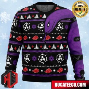 Akatsuki Orochimaru Naruto Christmas Sweater Anime Ape Chirstmas Gifts 2024 Xmas For Family And Friends Ugly Sweater