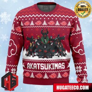 Akatsukimas Akatsuki Naruto Christmas Sweater Anime Ape Chirstmas Gifts 2024 Xmas For Family And Friends Ugly Sweater