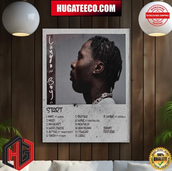 Asake Active Feat Travis Scott Release Aug 9 2024 Home Decor Poster Canvas