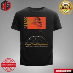 Cage The Elephant Limited Edition Concert Poster For Madison At Breese Stevens Athletic Field On 8 08 24 T-Shirt