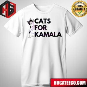 Cats For Kamala Harris Progressive 2024 Election T-Shirt