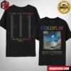 Coldplay Budapest June 2024 Music Of The Spheres Limited Edition Tour Two Sides T-Shirt