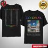 Coldplay Helsinki July 2024 Music Of The Spheres Limited Edition Tour Two Sides T-Shirt