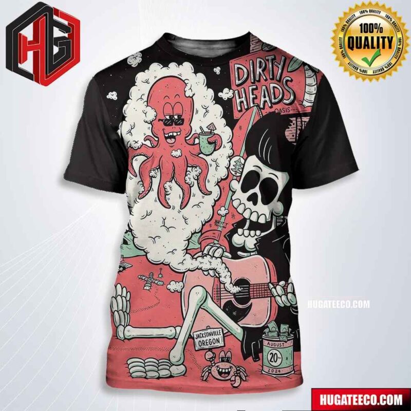 Dirty Heads Merch Poster For Show In Jacksonville Or On August 20th 2024 All Over Print Shirt