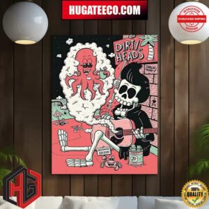 Dirty Heads Merch Poster For Show In Jacksonville Or On August 20th 2024 Poster Canvas