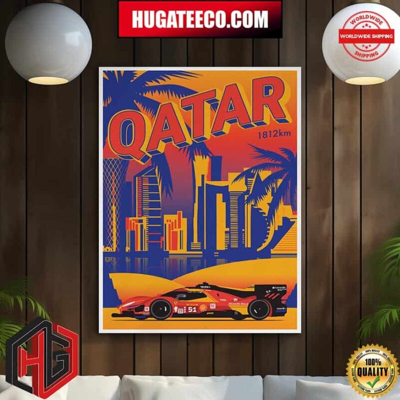 Ferrari Hypercar Qatar 1812km Postcards From The Wec Season So Far Poster Canvas Ferrari Hypercar Qatar 1812km Postcards From The Wec Season So Far Poster Canvas