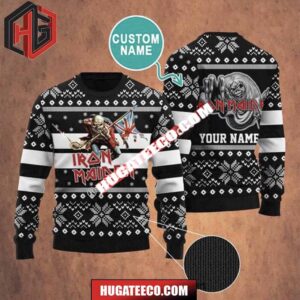 Festive Iron Maiden Gear for Metalheads Ugly Sweater