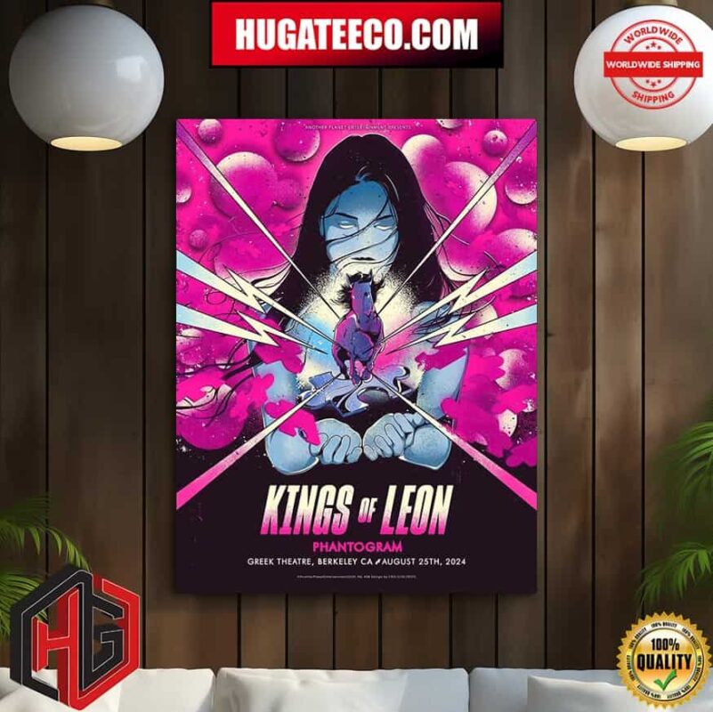 Kings Of Leon Live At Greek Theatre At Uc Berkeley In Berkeley CA On August 25th 2024 Poster Canvas
