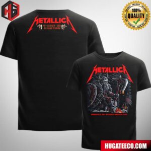 Metallica M72 At US Bank Stadium In Minneapolis MN On Fri Aug 16th 2024 Two Sides Merchandise For Fan T-Shirt